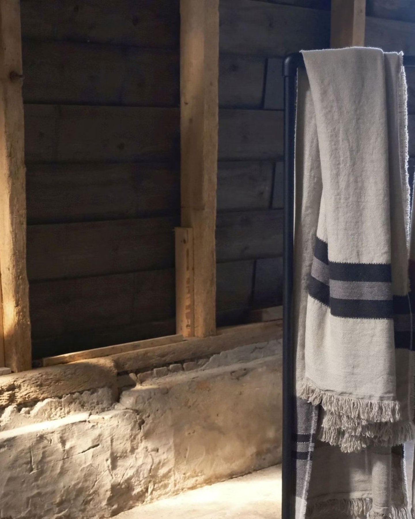 Plaid Black House Stripe Charcoal, Libeco