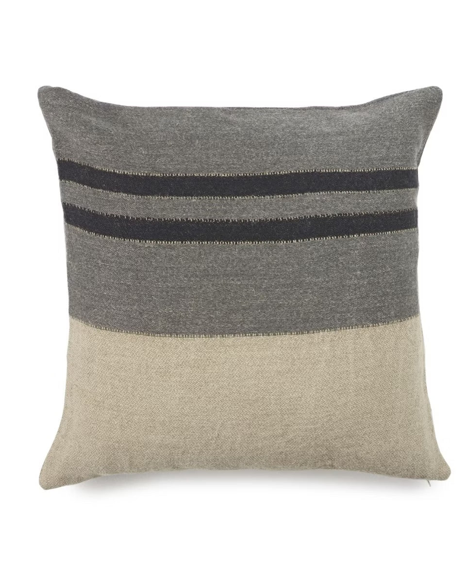 Housse de Coussin Black House Stripe Charcoal, Libeco