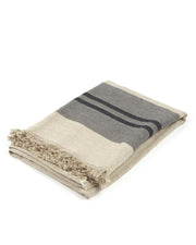 Plaid Black House Stripe Charcoal, Libeco