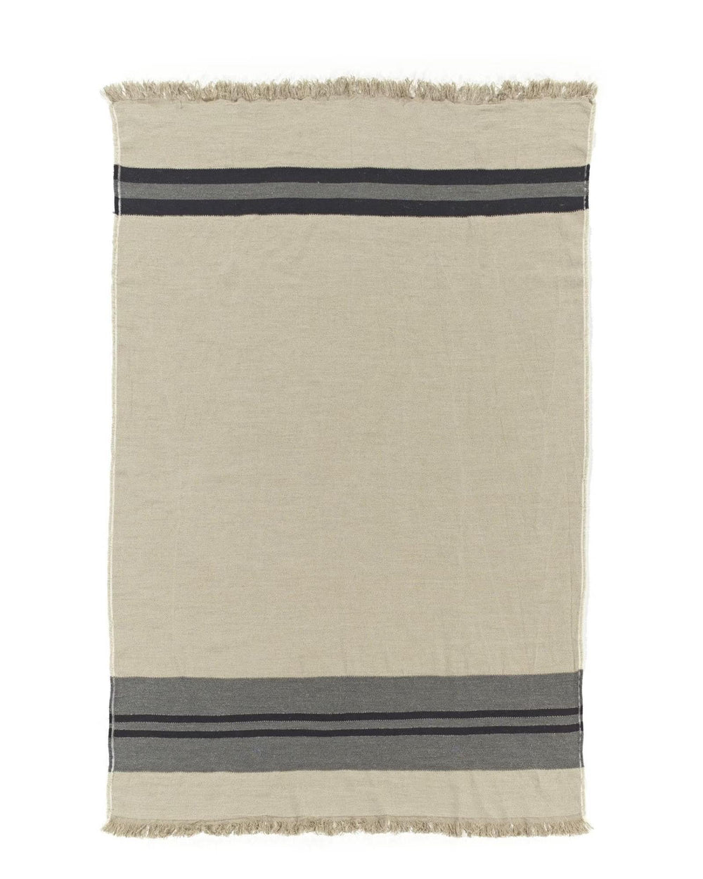 Plaid Black House Stripe Charcoal, Libeco