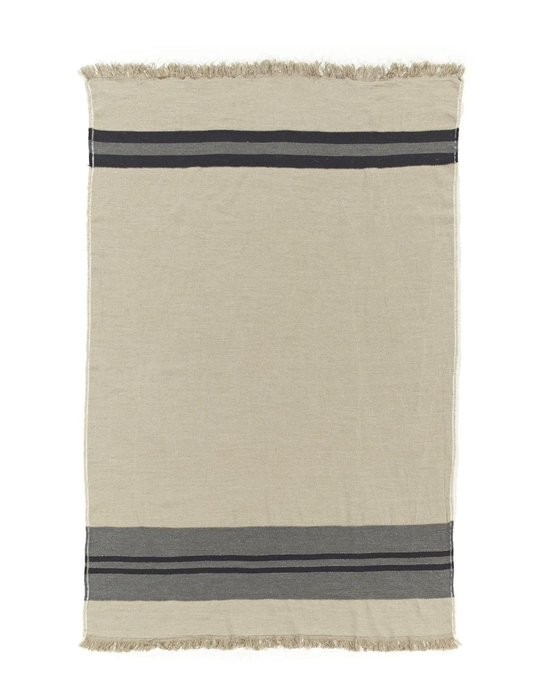 Plaid Black House Stripe Charcoal, Libeco