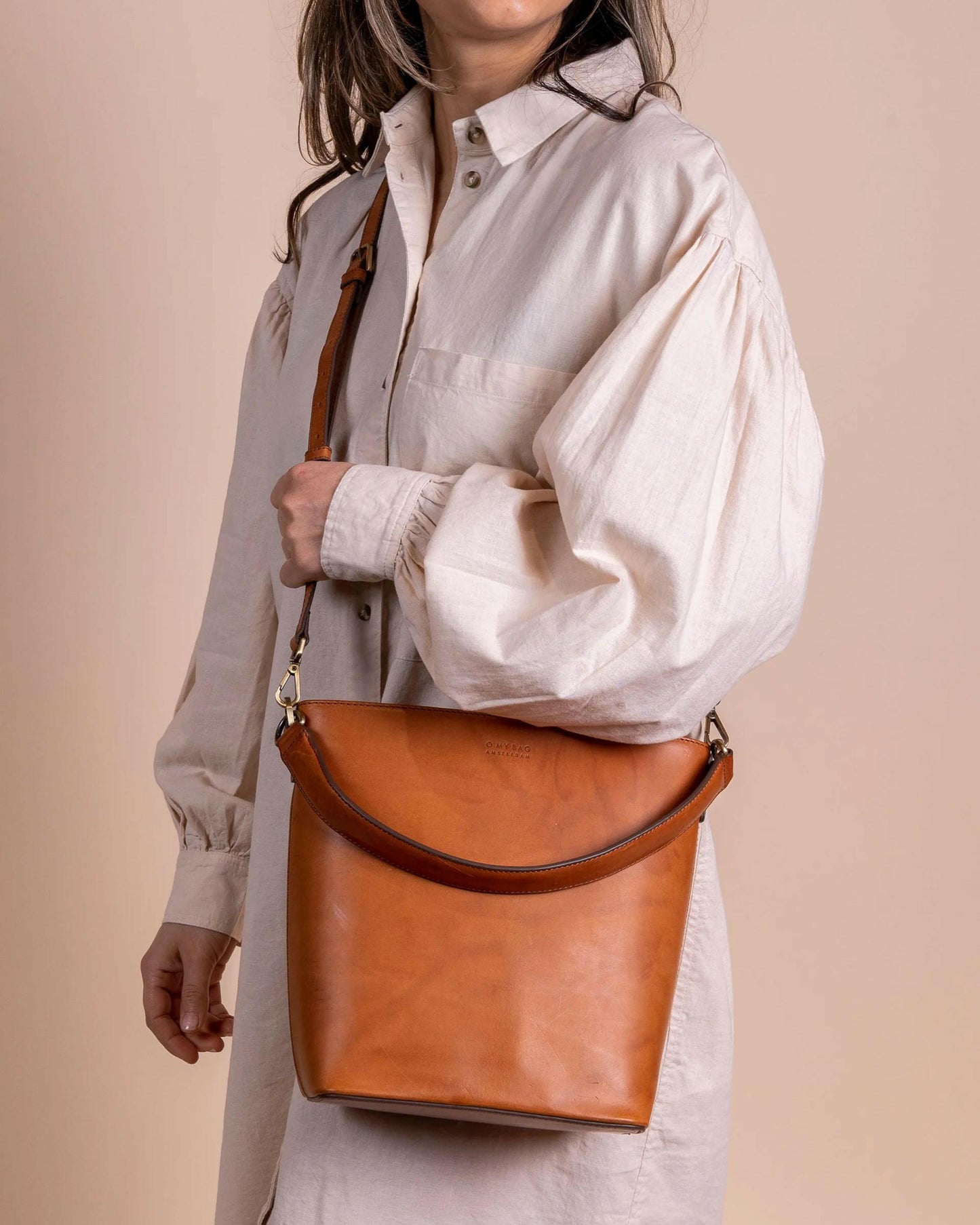 Sac Bobbi Bucket Maxi, Cognac