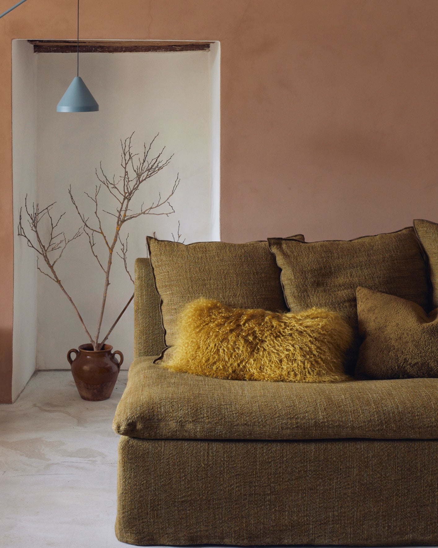 Coussin chèvre du tibet ocre, Maison de Vacances