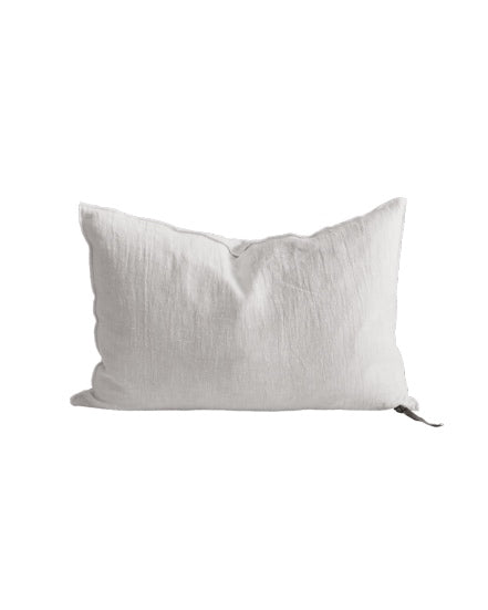 Vice Versa Crinkled Washed Linen Cushion, White / Ecru