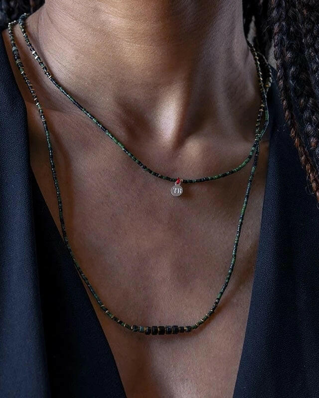 Collier et Bracelet 6 tours,  CROCODILE - Slim 6