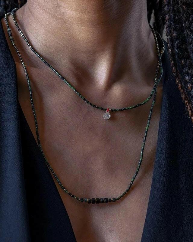 Collier et Bracelet 6 tours,  CROCODILE - Slim 6