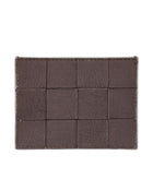 Check Card Holder Dark Brown