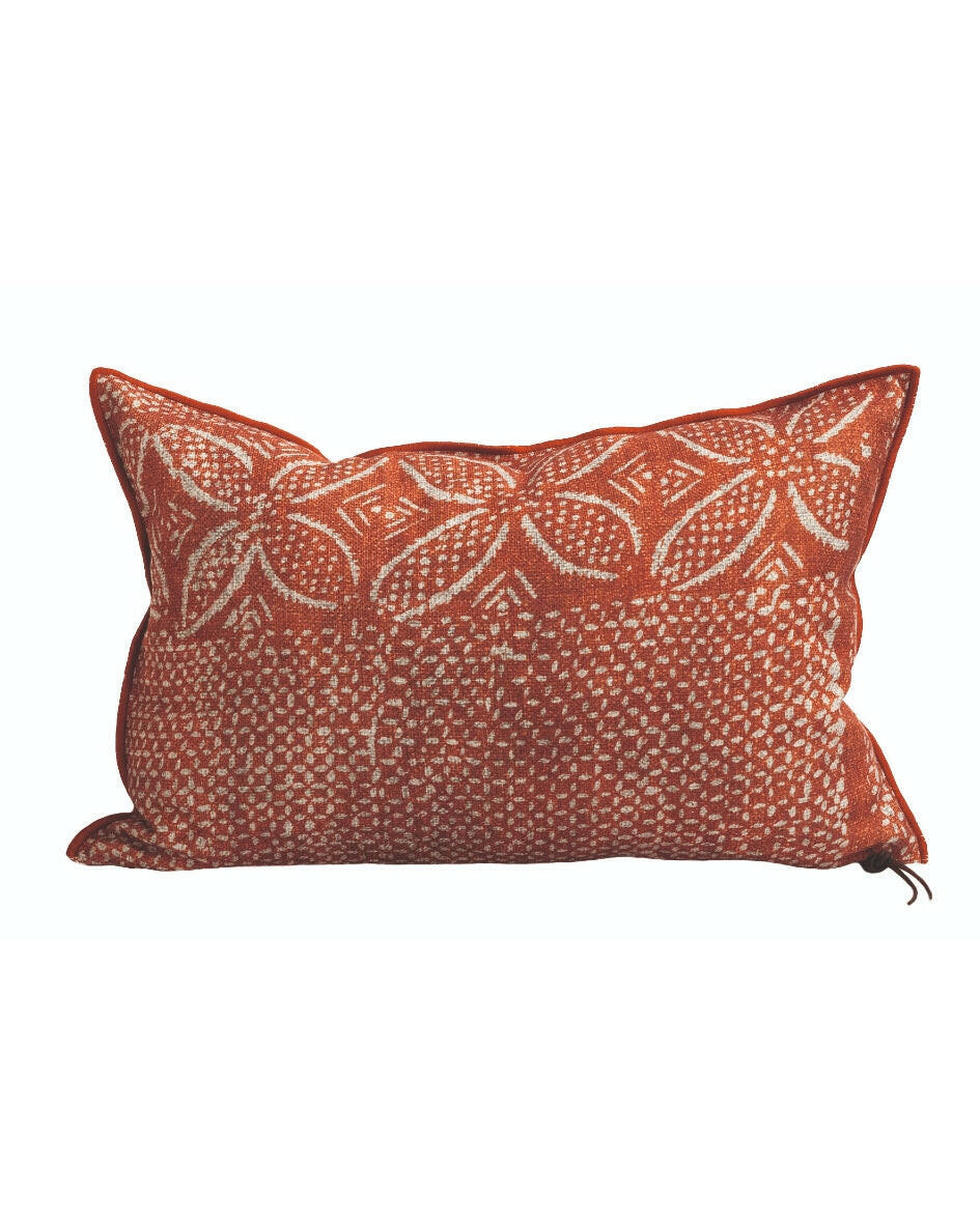 Coussin Vice Versa Toile In & Outdoor Bogolan, Henné