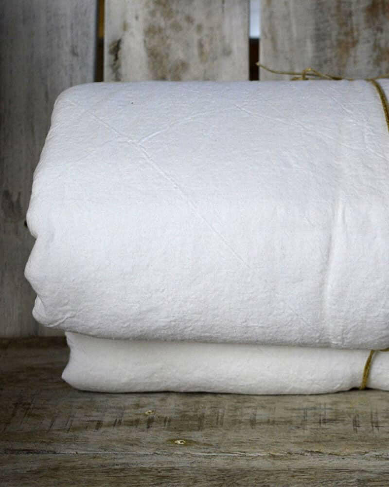 Drap Housse, Blanc Craie, La Draperie Française