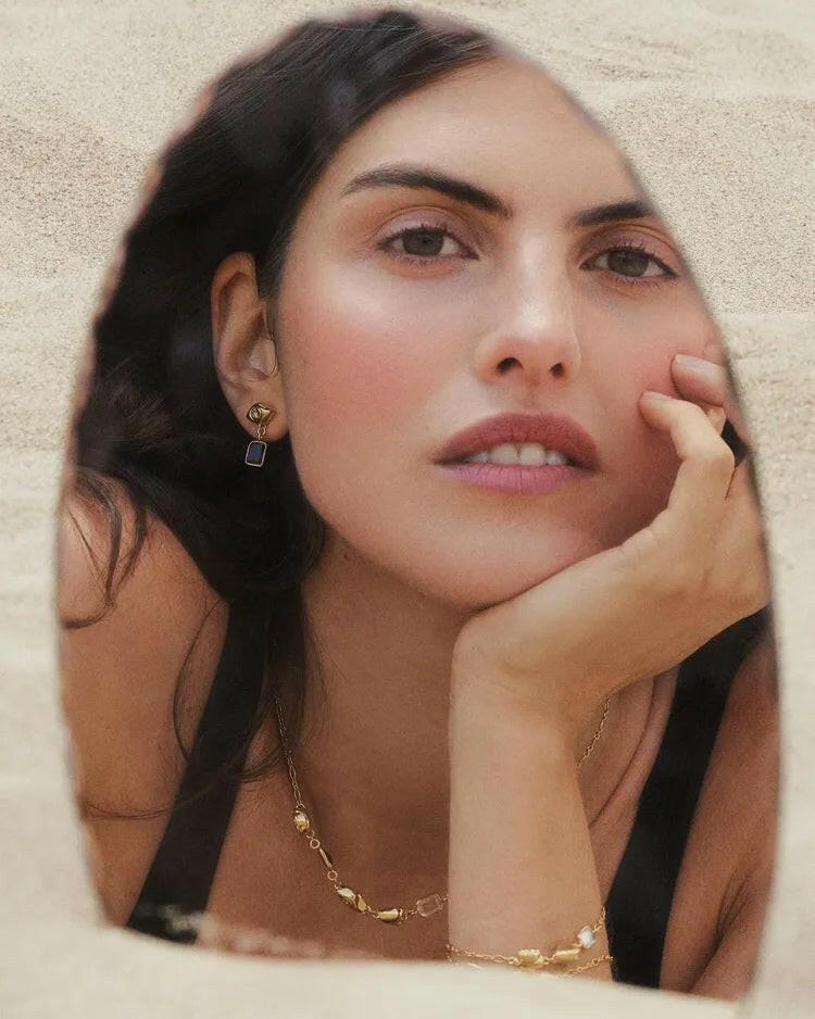 Boucles d'oreilles Quartz Fumé Lison, Louise Damas