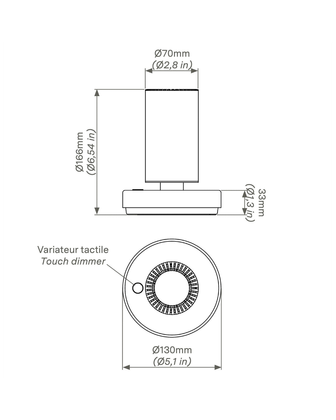 Lampe Portable, Frechin A Table
