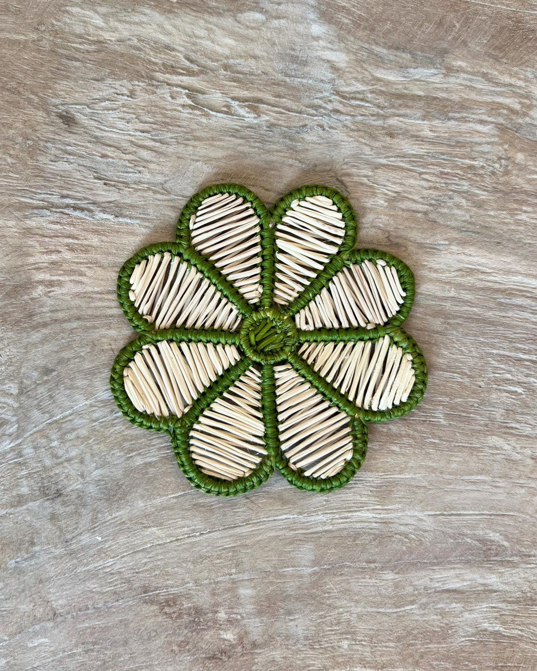 Dessous de verre Daisy vert, vue du design Daisy