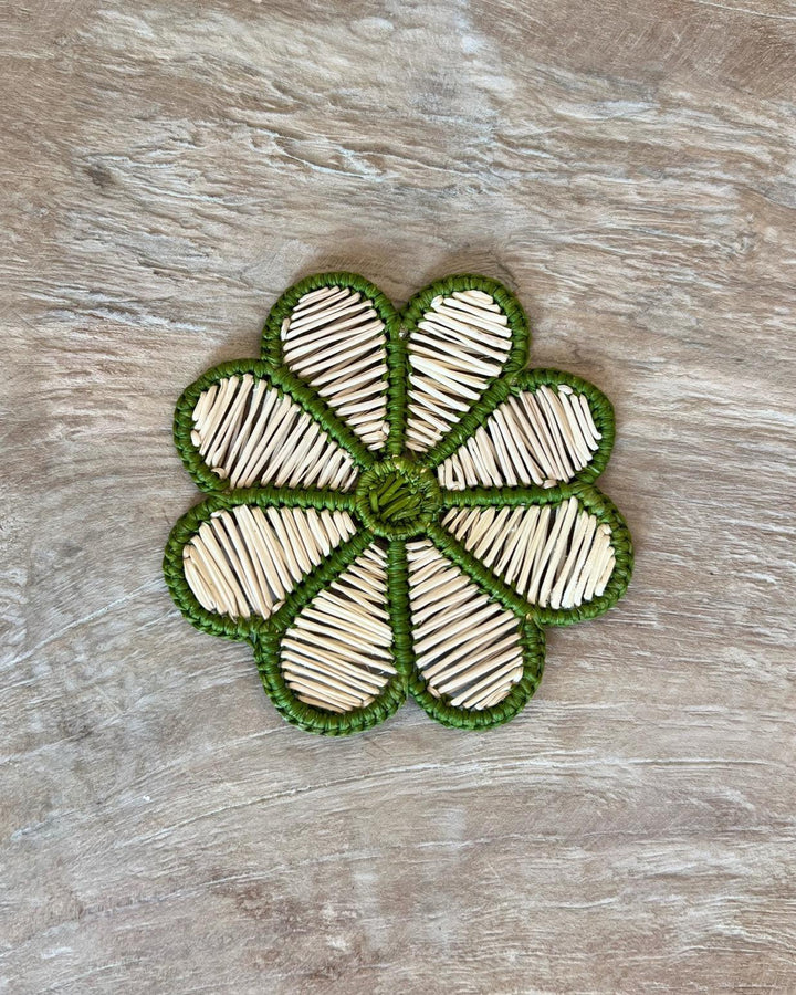 Dessous de verre Daisy vert, vue du design Daisy