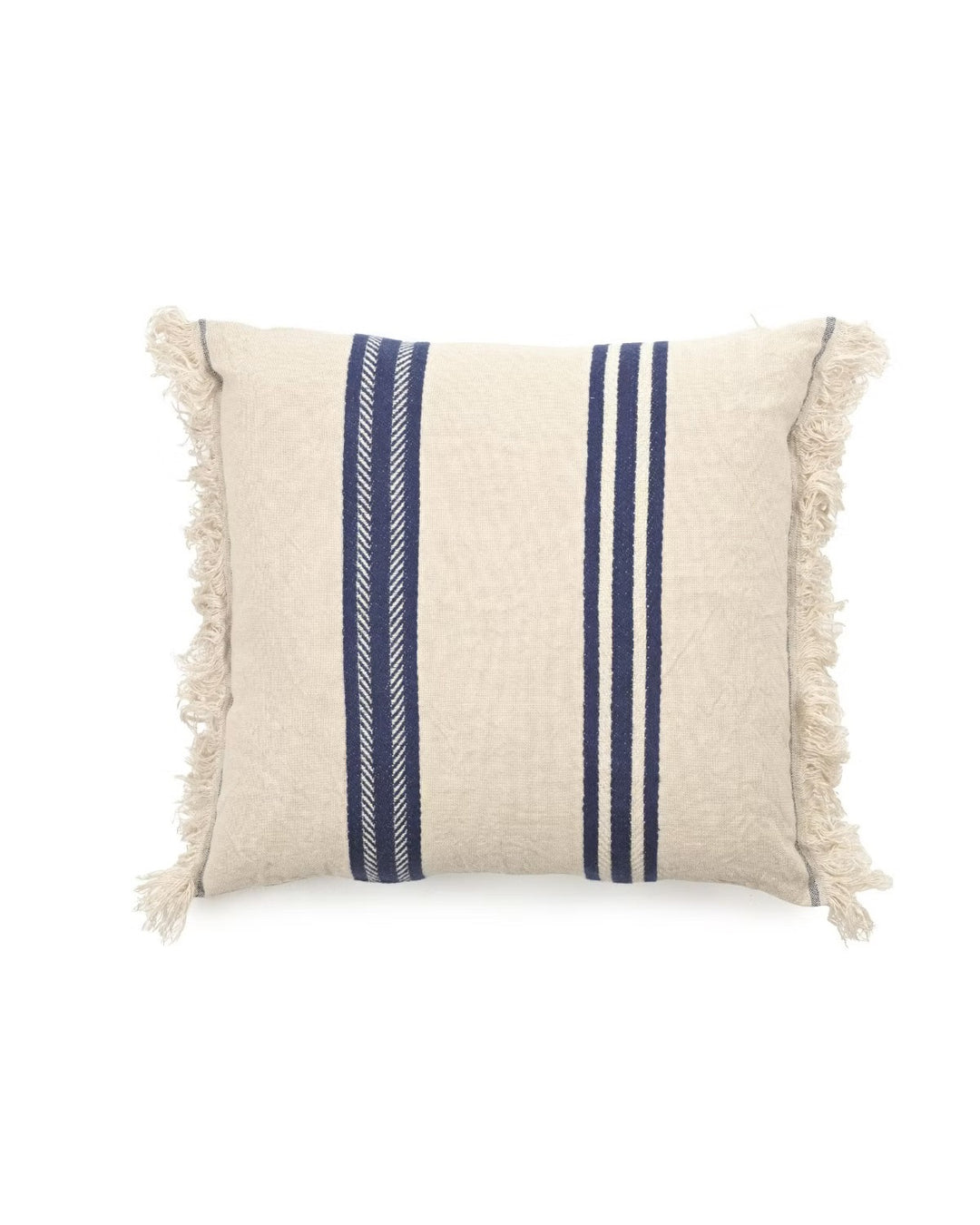 The Indigo stripe Housse coussin, Indigo - Libeco - Halo Concept