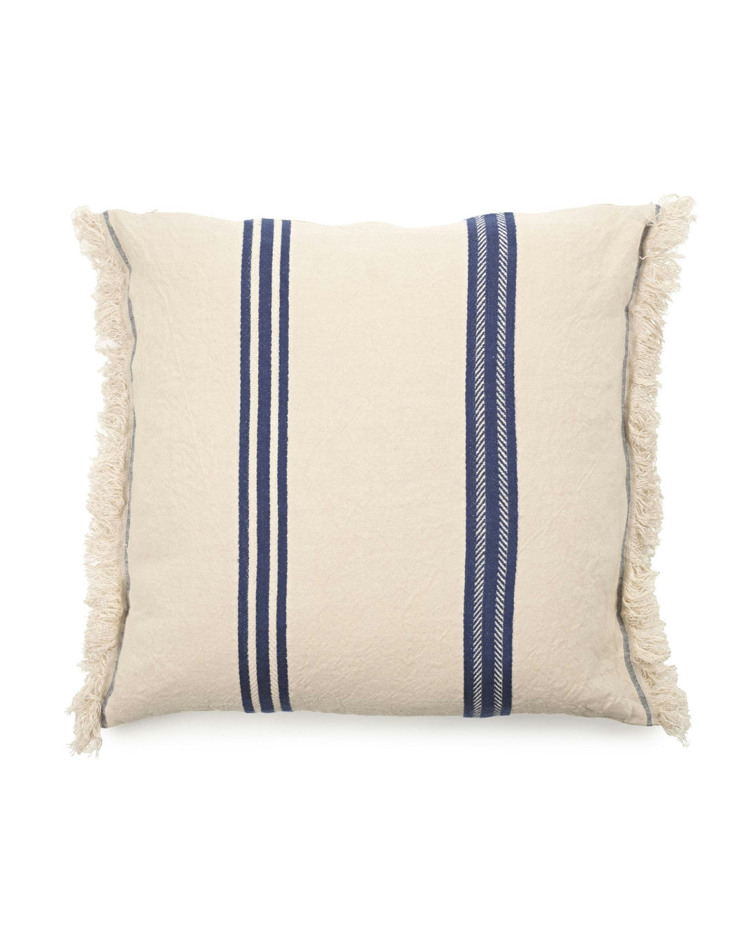 The Indigo stripe Housse coussin, Indigo - Libeco - Halo Concept