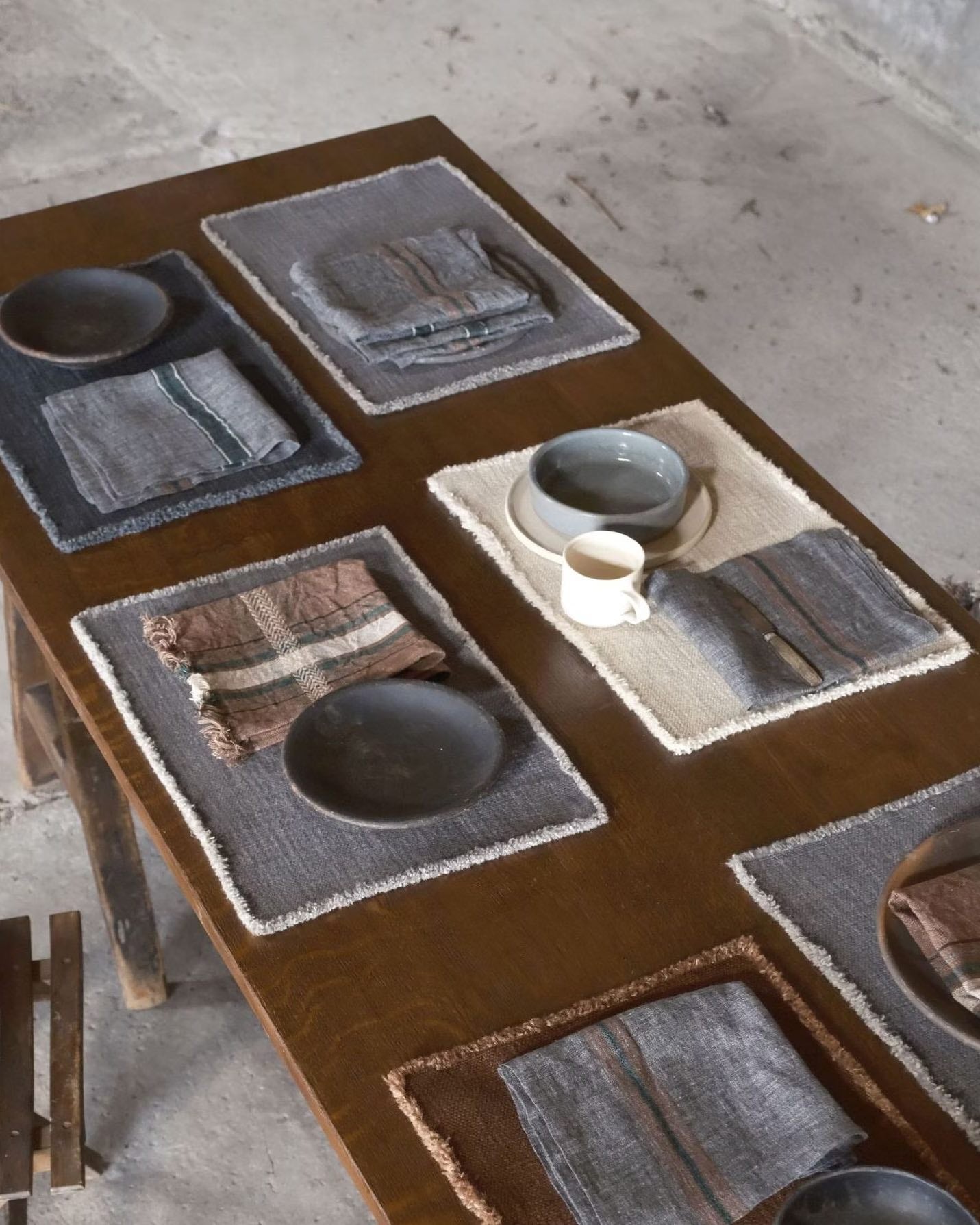 Set de table Jasper, Charcoal, Libeco