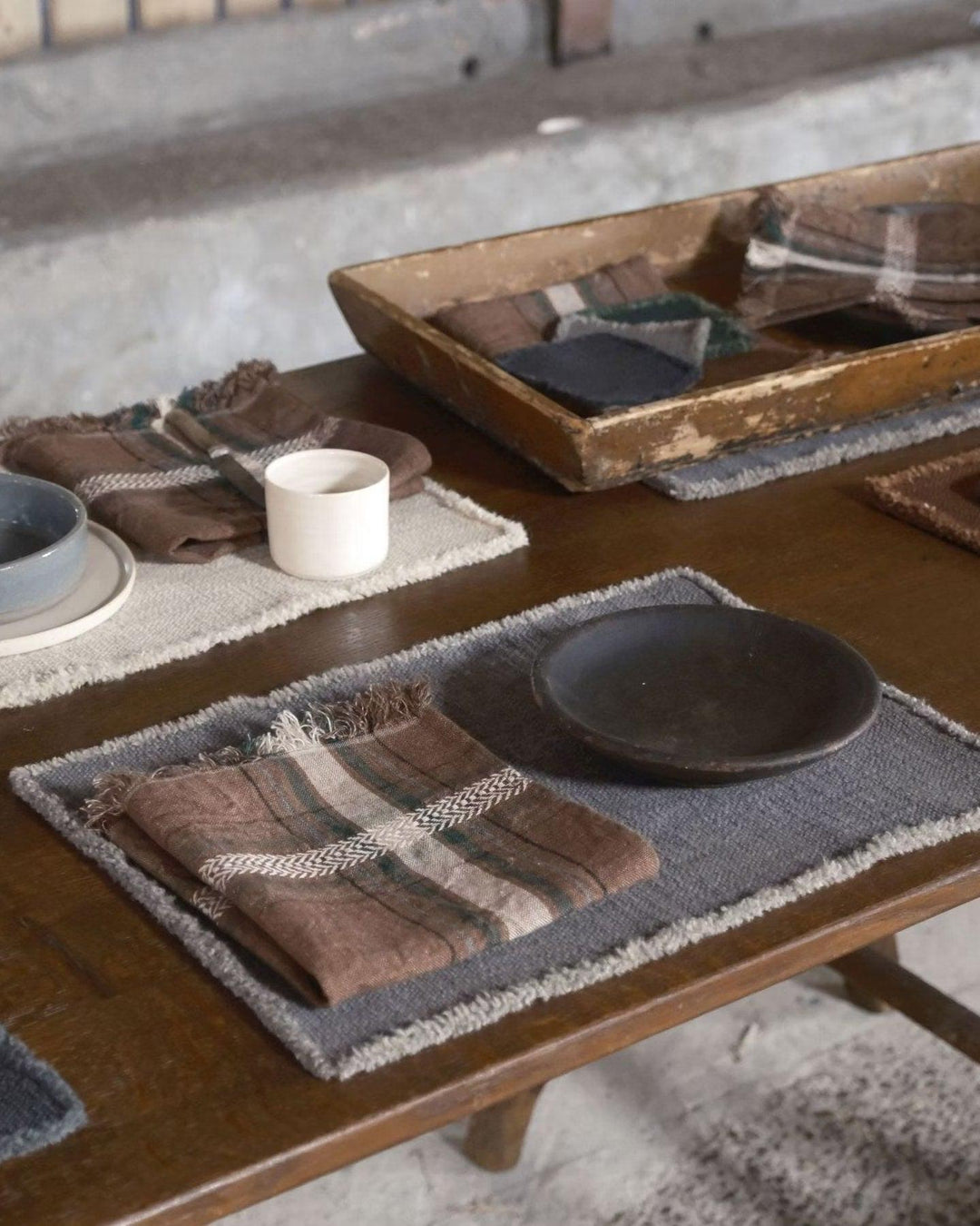 Set de table Jasper, Charcoal, Libeco