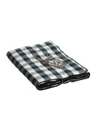 Mimi Gingham Canvas Tablecloth, Petrol / Bourdon Black