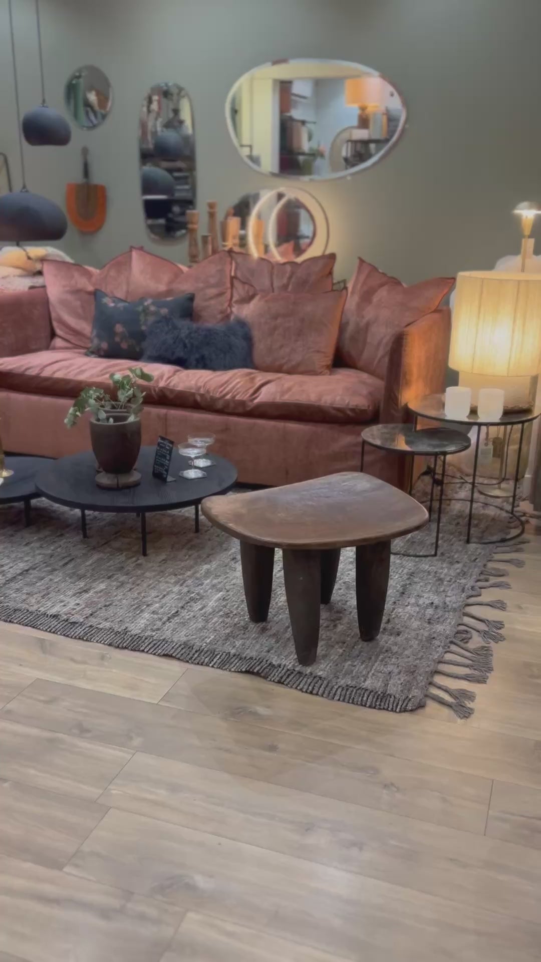 Canapé Boho 220 Fit, Velours Royal Argile