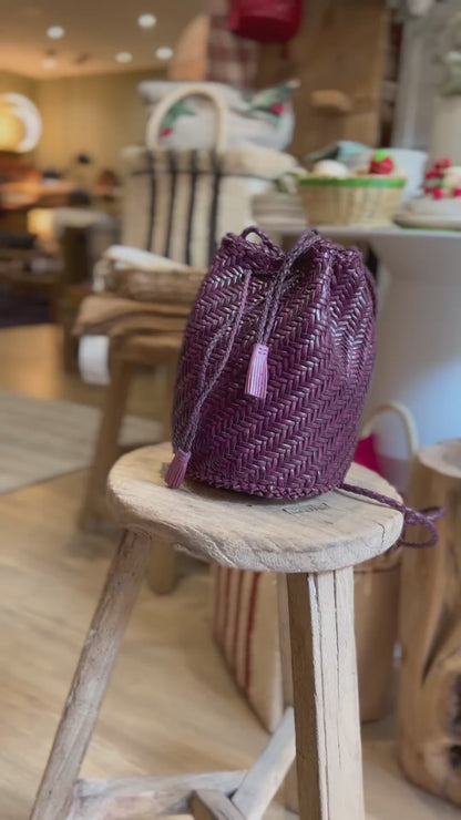 Sac Pompom double Jump, Plum