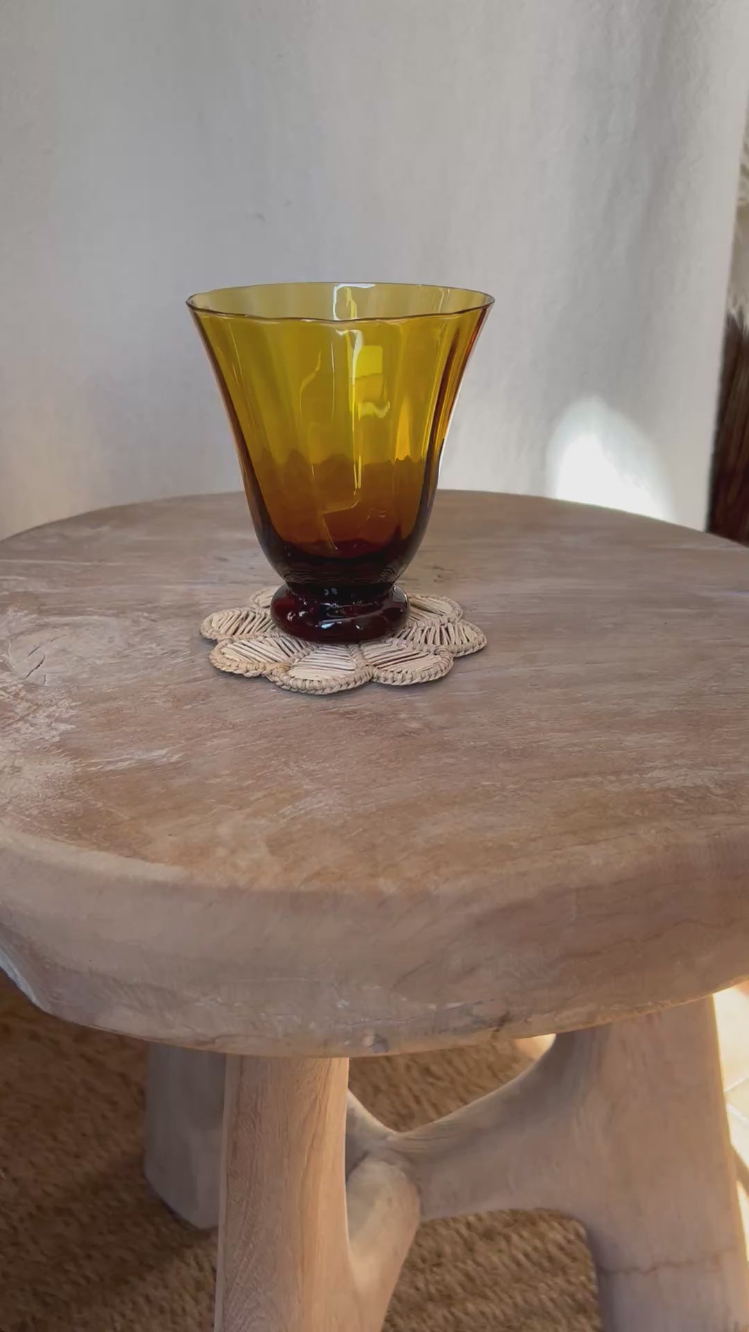 Load video: Daisy Coaster, Natural