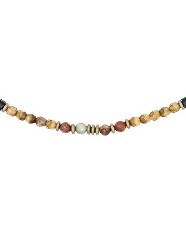 Collier et Bracelet 6 tours, PYTHON - Caramel