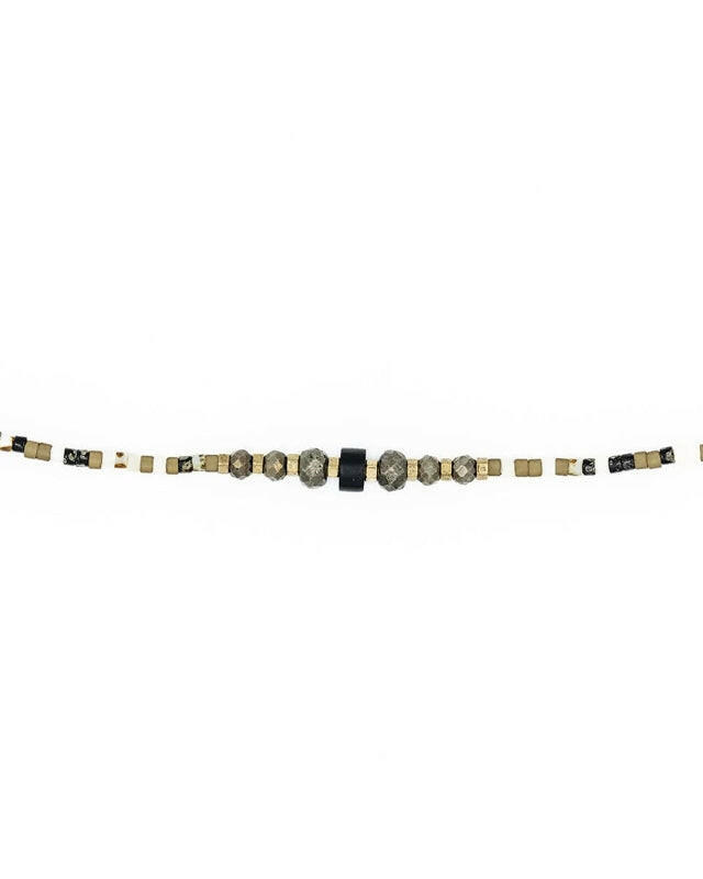 Collier et Bracelet 3 tours, PYTHON - Slim 3
