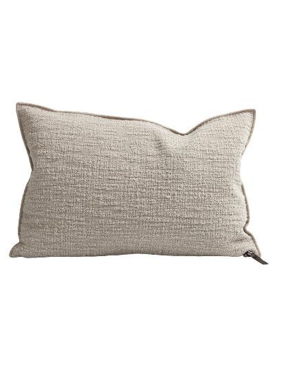 Coussin Vice Versa Toile Biella Dévorée, Naturel, Maison de Vacances