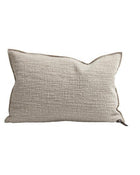Coussin Vice Versa Toile Biella Dévorée, Naturel