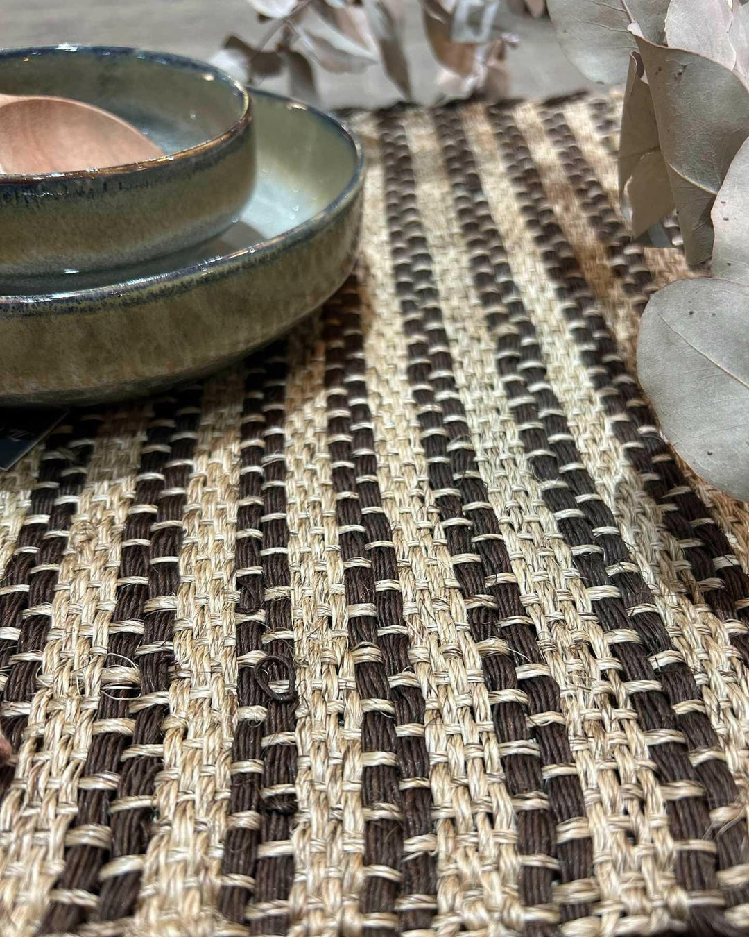 Pack de 6 Sets de Table Nelly Rayé Marron, Pao Artesania