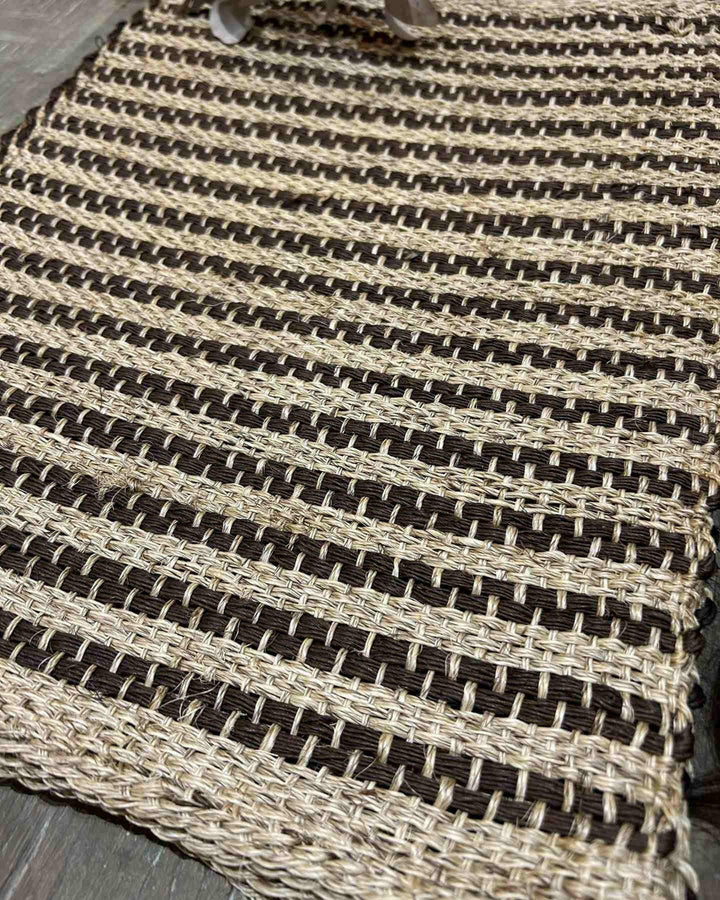 Pack de 6 Sets de Table Nelly Rayé Marron, Pao Artesania