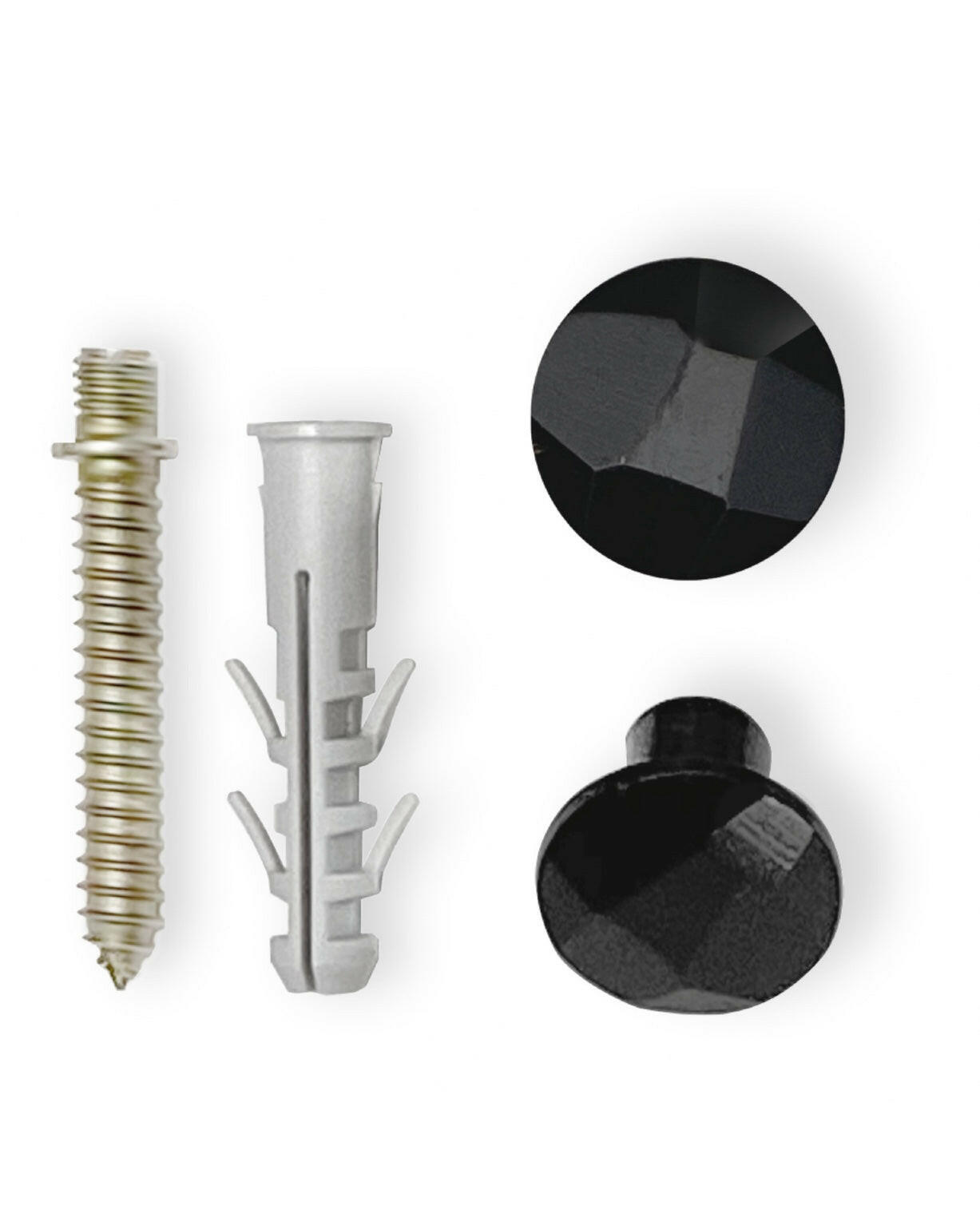 Tête martelée à la main, Noir.