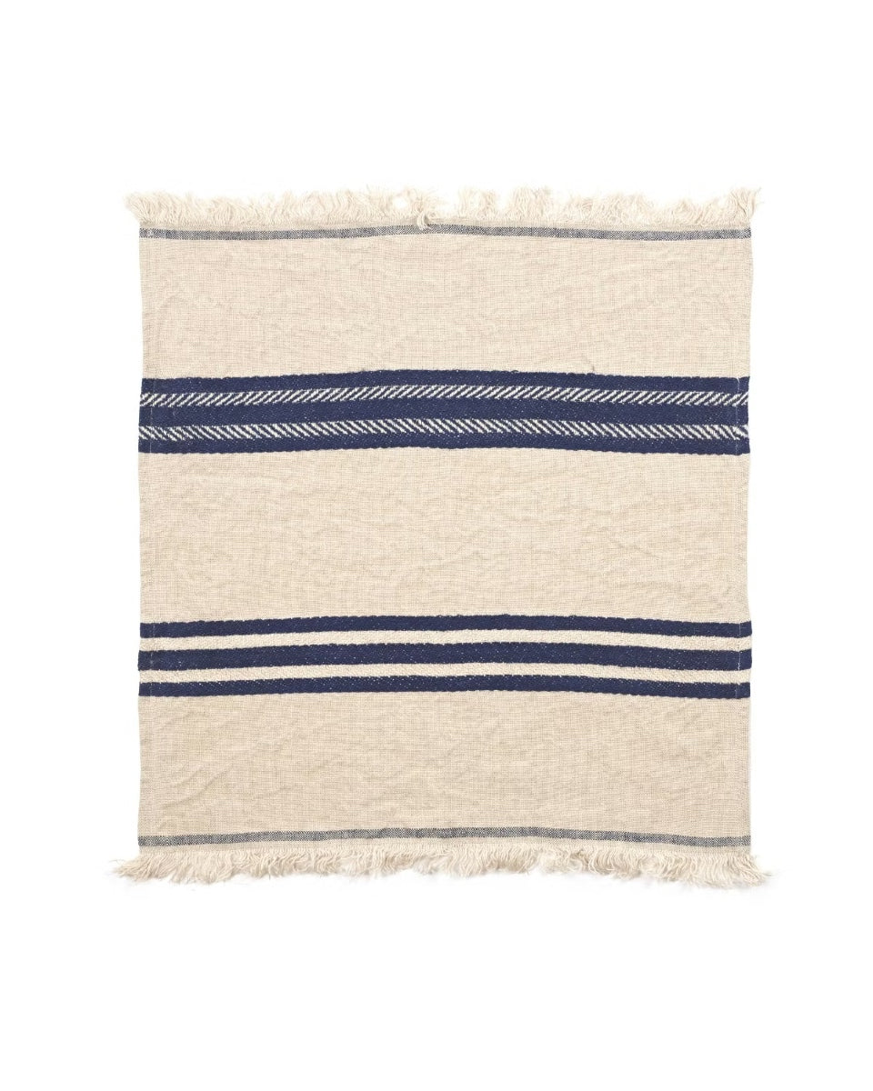 The Indigo stripe Serviette 43x43cm Indigo, Libeco