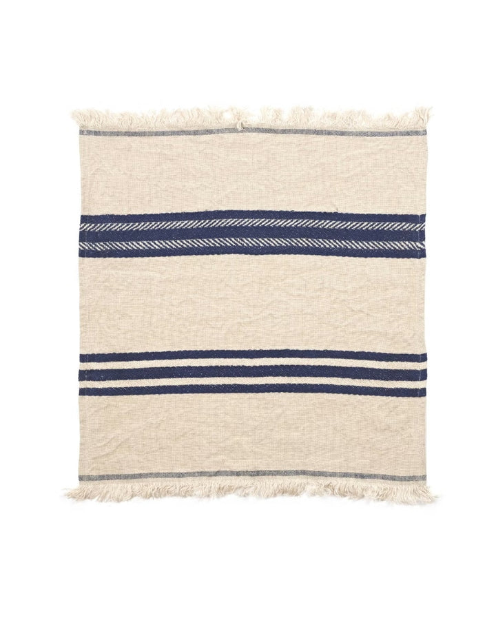 The Indigo stripe Serviette 43x43cm Indigo, Libeco