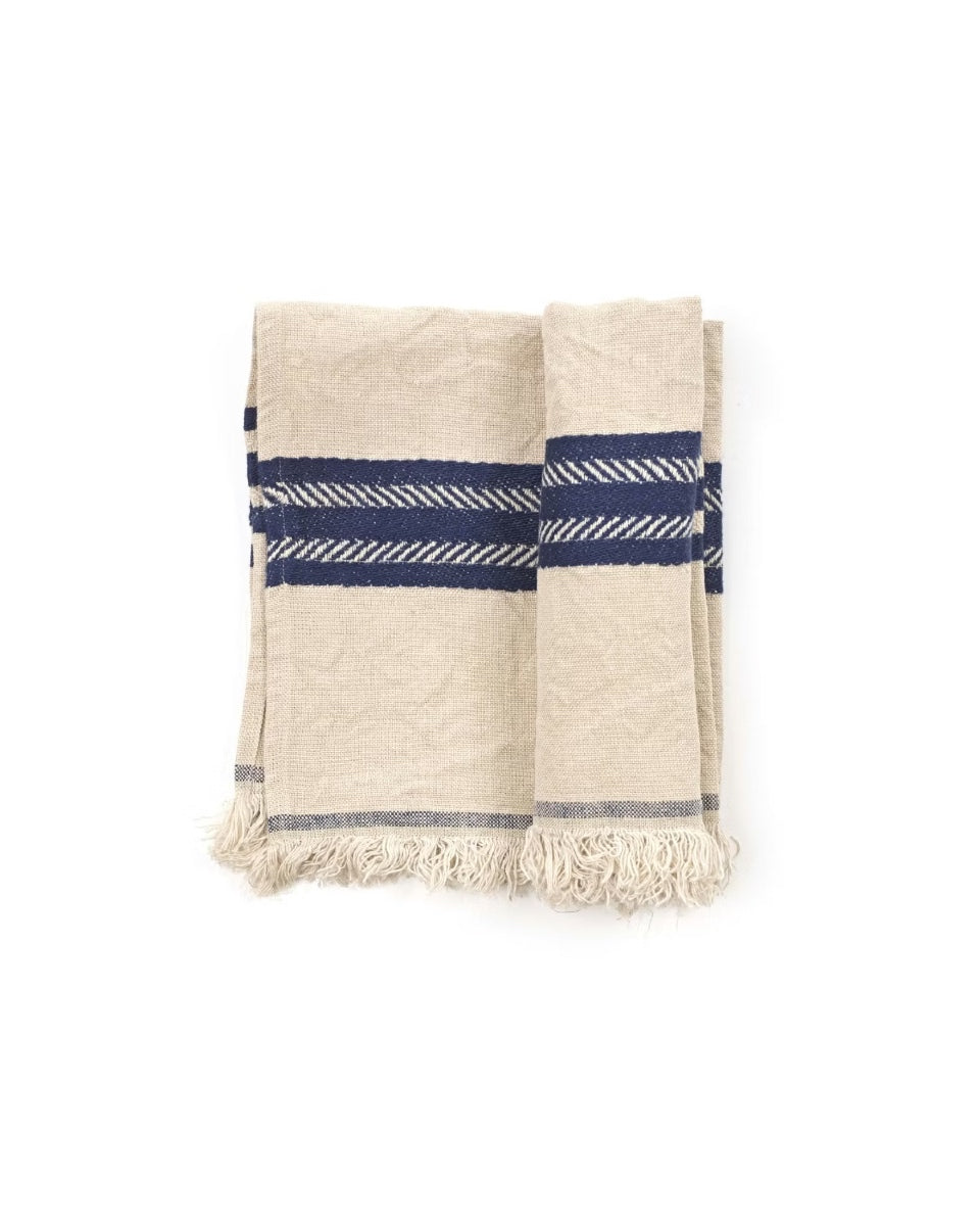 The Indigo stripe Towel 43x43cm Indigo