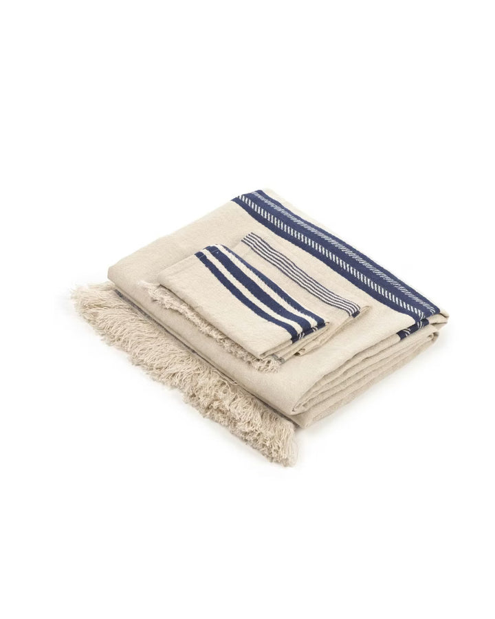 The Indigo stripe Towel 43x43cm Indigo