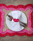 Napkin Ring, Lips Red