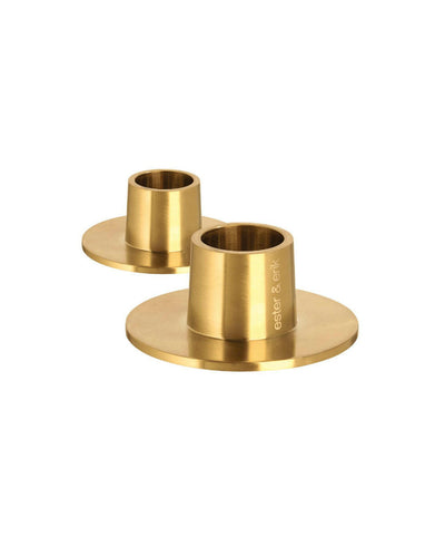 Bougeoir Gold Matt – Medium, Ester & Erik