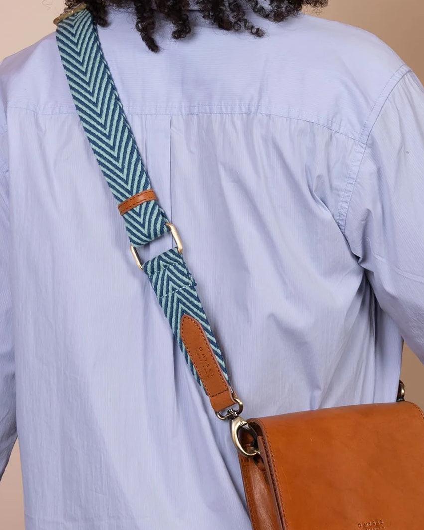 Bandoulière Jade, Cuir Cognac.