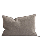 Vice Versa Cushion, Wooly Canvas, Bark