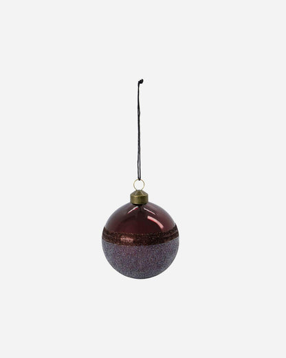 Boule de Noël Stripe Bordeaux - taille L.