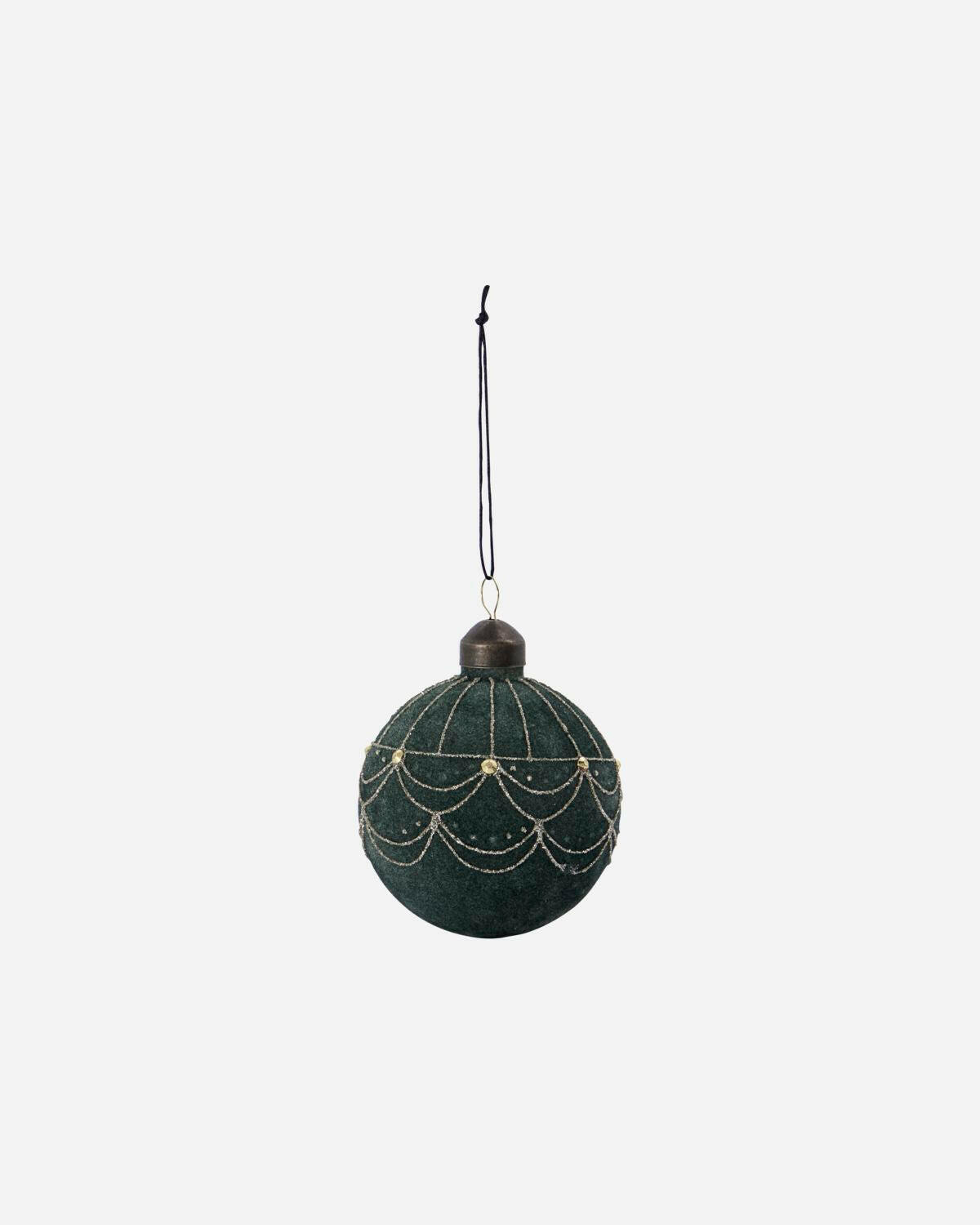 Boule de Noël Velours, Vert poussiéreux House Doctor