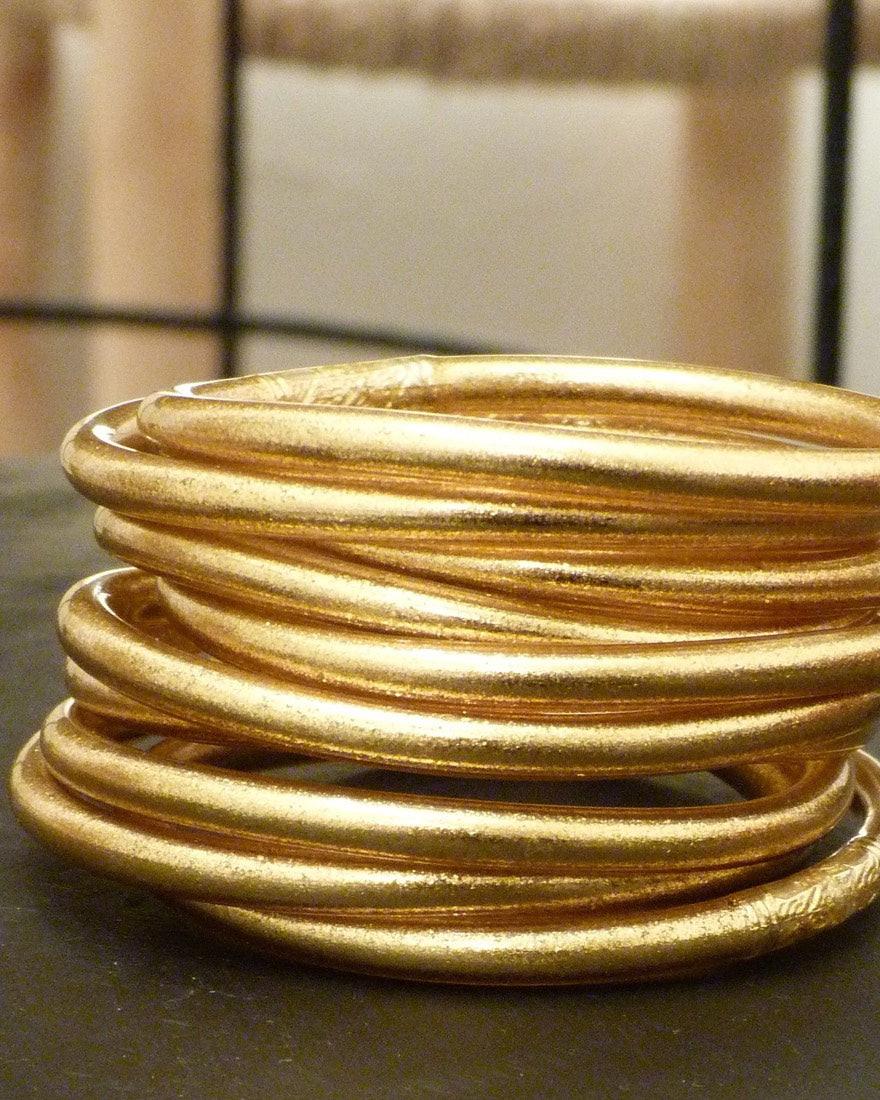 Bracelet Bouddhiste Officiel - Or Epais.
