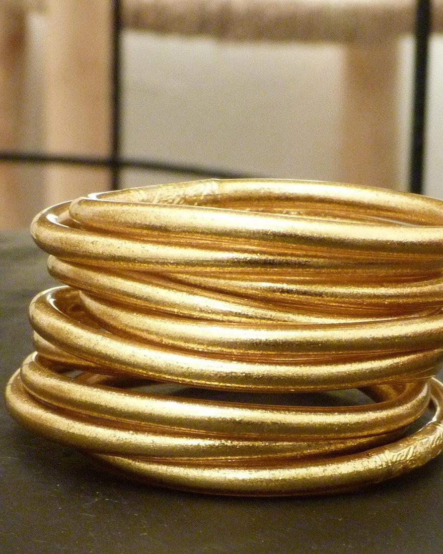 Bracelet Bouddhiste Officiel - Or Epais.