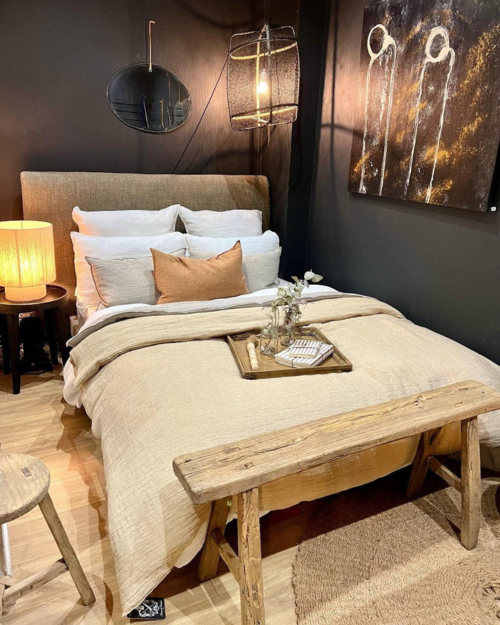 Couette Cocoon Vice Versa Crépon de Lin Lavé Orgeat Maison de Vacances 