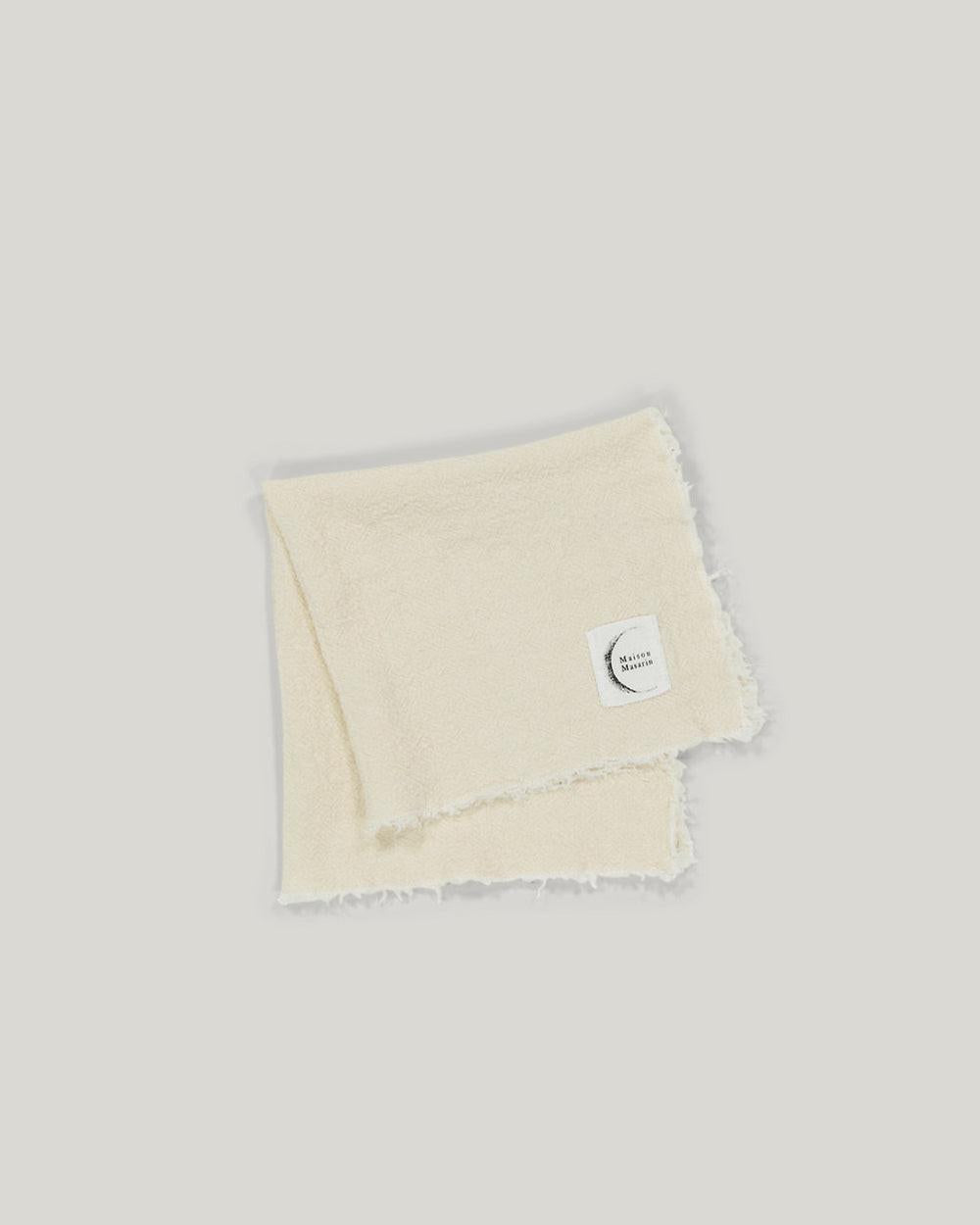 Serviettes de table en lin brut Craie Maison Masarin