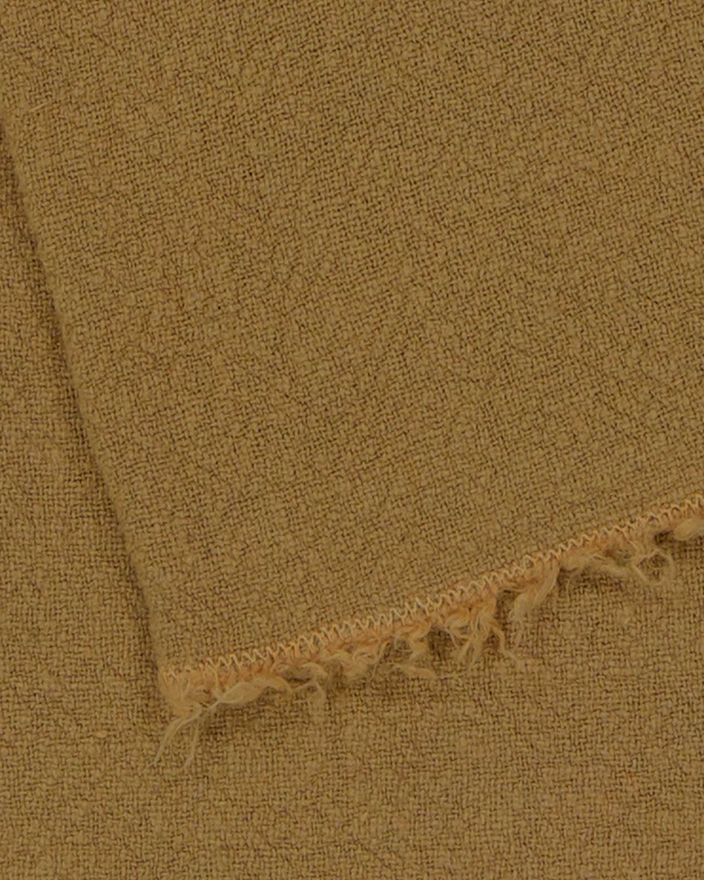 Nappe / Plaid / Dessus de lit en lin brut, Tabac.