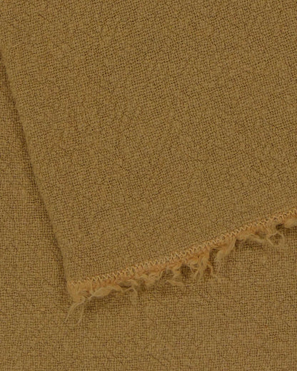 Nappe / Plaid / Dessus de lit en lin brut, Tabac.