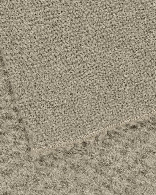 Nappe / Plaid / Dessus de lit en lin brut, Naturel.
