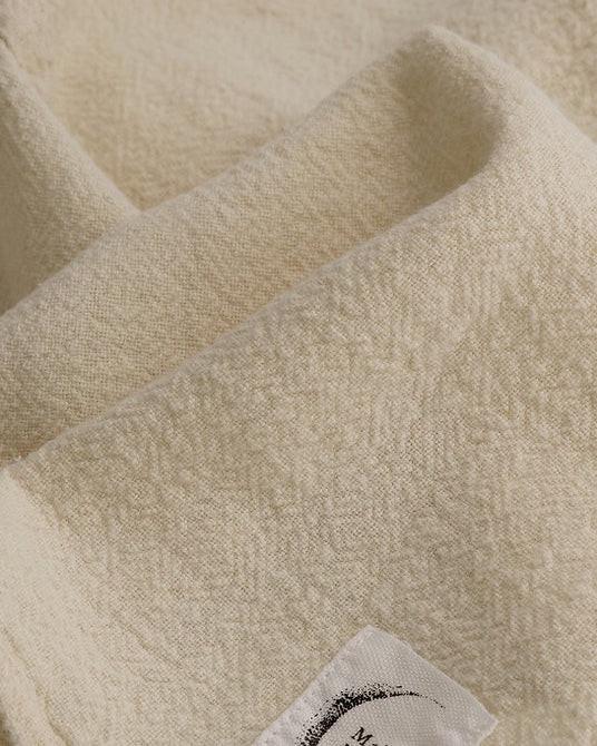 Pack de 6 serviettes de table en lin brut Craie, Maison Masarin